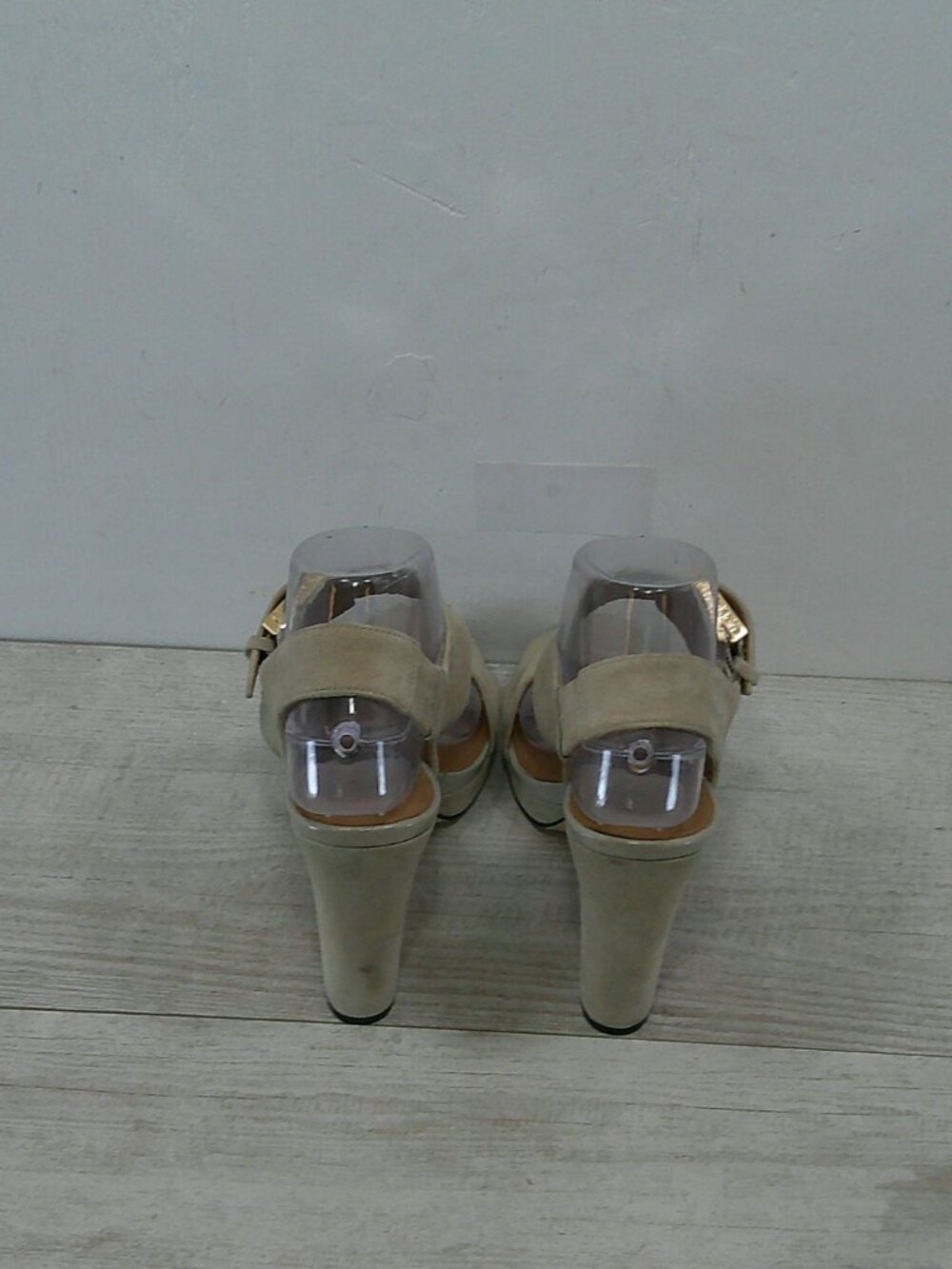 Calvin Klein Bette Clay / Greyish Platform Open-toe Sandals Block Heel Size 7 - Picture 8 of 13